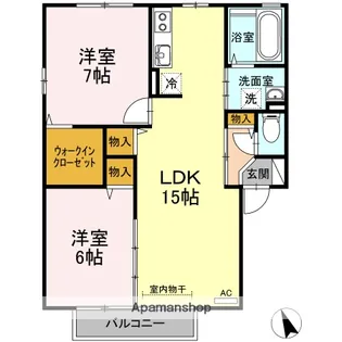 ラ・ピオーネ【2階】の間取り