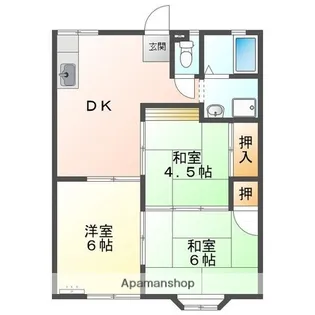 吉井ハイツC棟【2階】の間取り