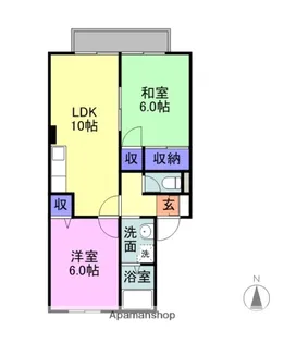 サンハイム井上C棟【203号室】の間取り