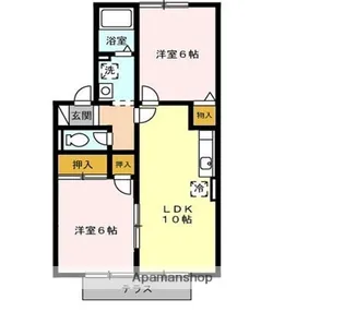 サンハイム井上C棟【201号室】の間取り