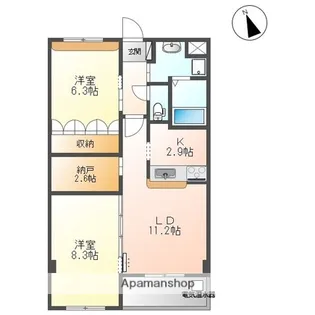 フレアマンションⅡ【103号室】の間取り