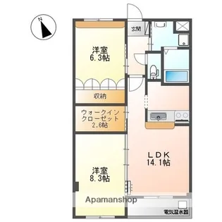 フレアマンションⅡ【1階】の間取り
