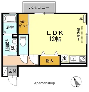 レセンテSFKA棟【2階】の間取り