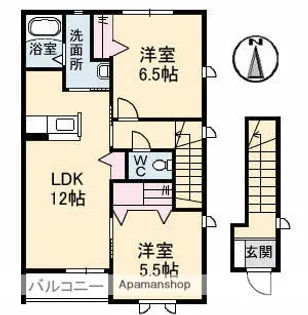T・H・サルーテ B棟【2階】の間取り