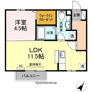 メルメゾン【202号室】の間取り