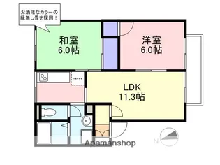 タウンハウス福原B棟【112号室】の間取り