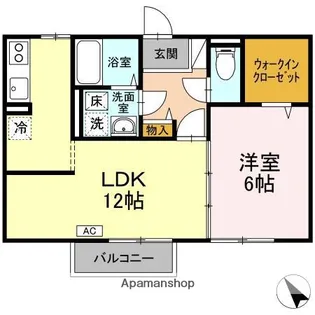 パル・ヴィレッジ【203号室】の間取り