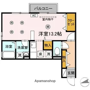 パストラルK B棟【102号室】の間取り