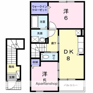 プリティハウスY2【2階】の間取り