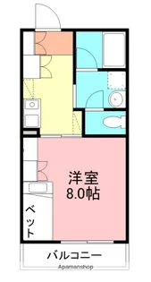 YNT第2マンション【305号室】の間取り