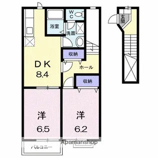 マジェスティックス【202号室】の間取り