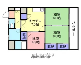 ホワイトキャッスル【703号室】の間取り