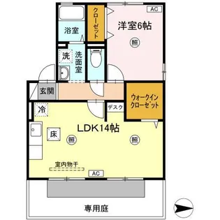 ストークシャルム原田【101号室】の間取り