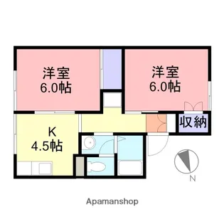 パレーシャル松本【102号室】の間取り