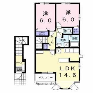 ソルデルフリオC【203号室】の間取り