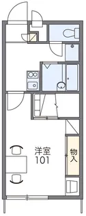 レオパレスサニーコート・エム【206号室】の間取り