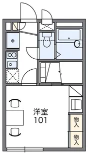 レオパレスGスマイル【203号室】の間取り