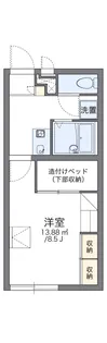 レオパレスリバーサイド【104号室】の間取り