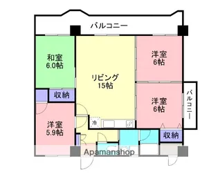 シティメディアⅢ【201号室】の間取り