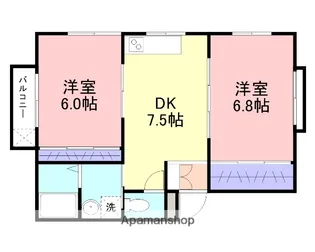 プランドールY【102号室】の間取り