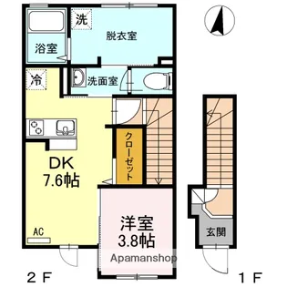 グランメゾン祇園【2階】の間取り