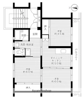 ビレッジハウス青木1号棟【101号室】の間取り