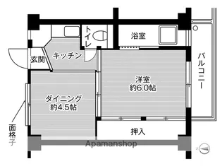 ビレッジハウス安倍2号棟【306号室】の間取り