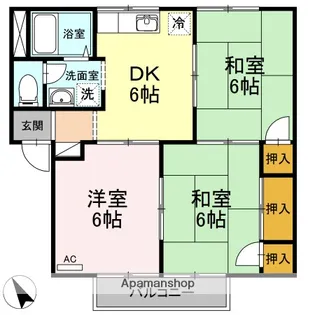 サンブリッジB棟【102号室】の間取り