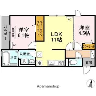 ライフステージ B棟【3階】の間取り