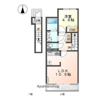 パーシモン【2階】の間取り