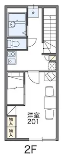 レオパレスTOPAZ【209号室】の間取り
