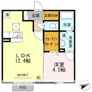 ラフィネ新開【1階】の間取り