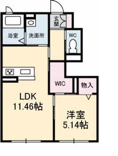 シャーメゾン・エスト【1階】の間取り