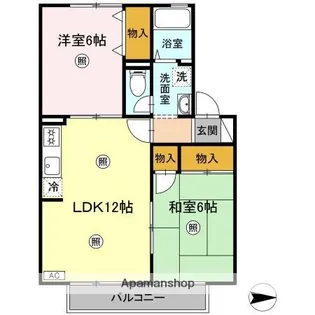 ブランシェ本生【2階】の間取り