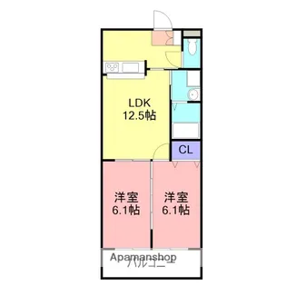シティメディアⅨ【205号室】の間取り