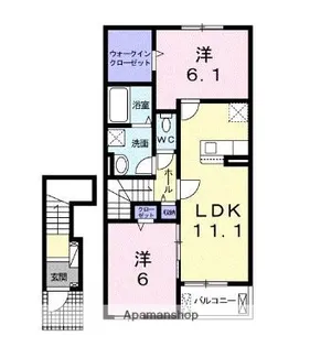 モイルミール【2階】の間取り
