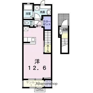 1Rの間取り画像