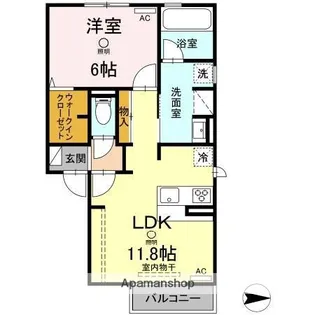 エイトビート(EIGHT BEAT)【202号室】の間取り