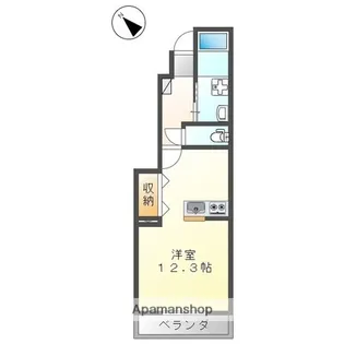 TAKE−UP Ⅶ【103号室】の間取り