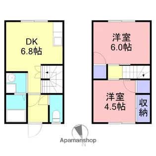 ヴィラナリー米子4号棟【105号室】の間取り