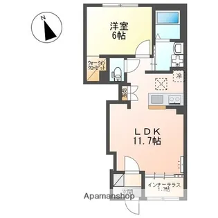 ベントルナータ【108号室】の間取り