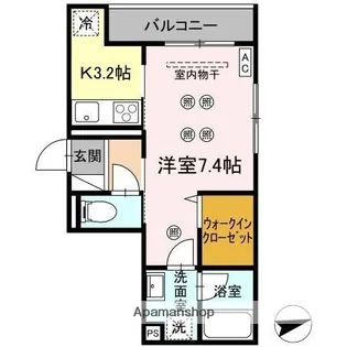 パーシモン駅南Ⅱ【2階】の間取り