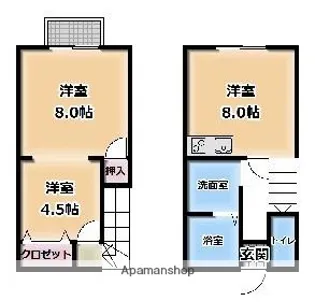 ハウスメイト7【A号室】の間取り