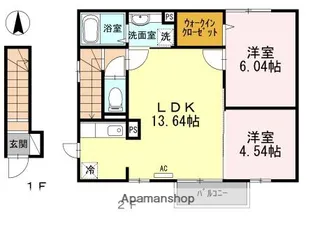 グランプラス【201号室】の間取り