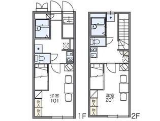 レオパレスチェリッシュ【1階】の間取り