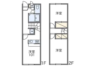 レオパレスHAPPY【106号室】の間取り