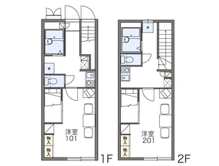 レオパレスペニンシュラT【204号室】の間取り