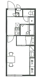 レオパレスウェルスⅡ【105号室】の間取り
