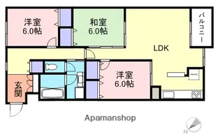 YNT第1マンション【301号室】の間取り