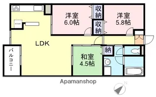 YNT第1マンション【402号室】の間取り